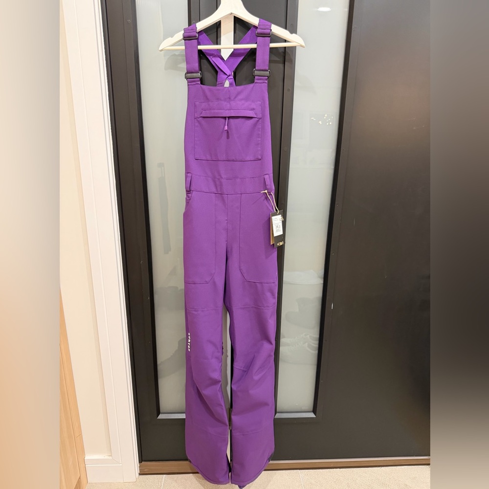 WOMEN'S BURTON AVALON BIB PANTS SIZE SMALL PURPLE